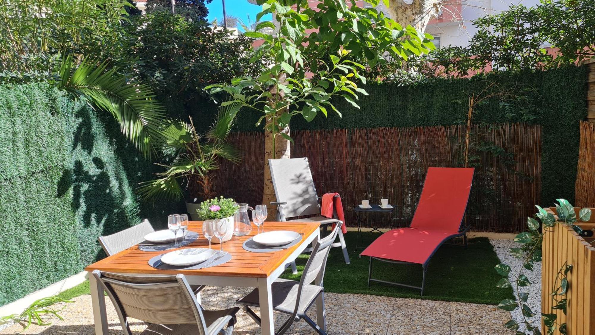 Studio Sun-Beach Avec Parking Et Jardin - 500M Des Plages De Juan Les Pins Антиб Екстериор снимка